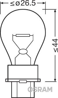 крушка с нагреваема жичка, допълнителни стоп светлини ams-OSRAM