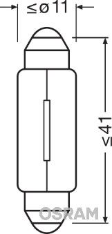 крушка с нагреваема жичка, светлини купе ams-OSRAM