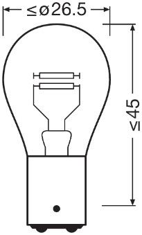 крушка с нагреваема жичка, задни светлини за мъгла ams-OSRAM