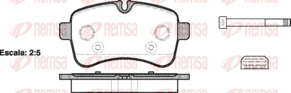 комплект спирачно феродо, дискови спирачки REMSA
