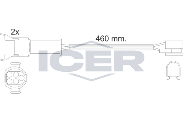 предупредителен контактен сензор, износване на накладките ICER