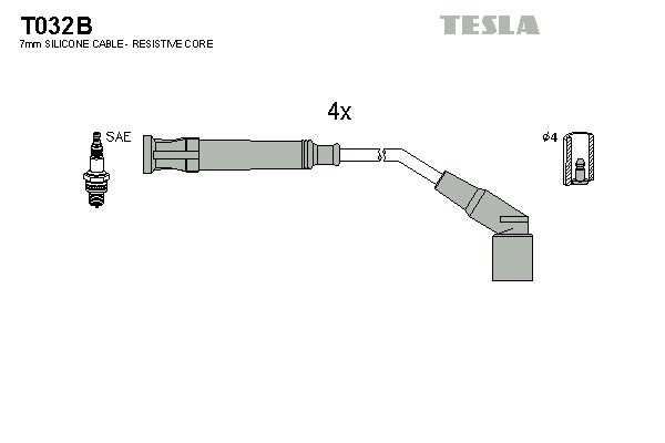 комплект запалителеи кабели TESLA