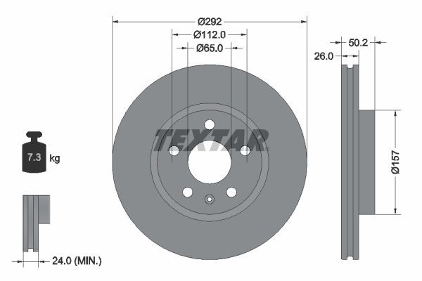 комплект принадлежности, дискови накладки TEXTAR