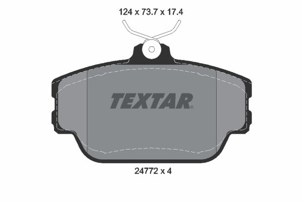 комплект спирачно феродо, дискови спирачки TEXTAR