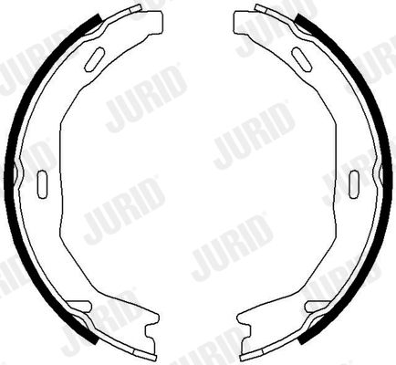 комплект спирачна челюст, ръчна спирачка JURID