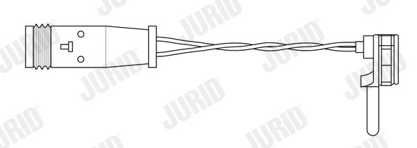предупредителен контактен сензор, износване на накладките JURID