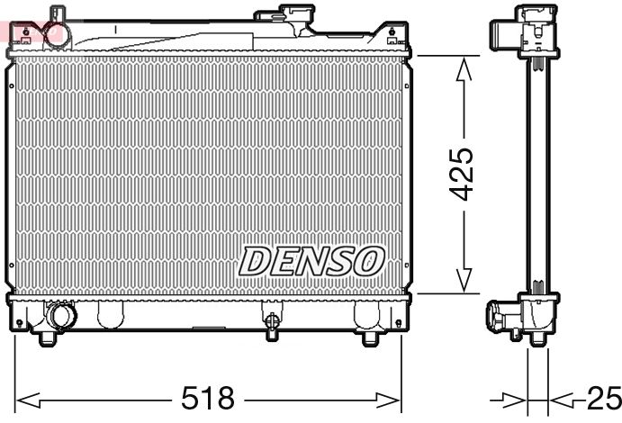 радиатор, охлаждане на двигателя DENSO