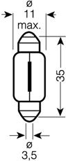 крушка с нагреваема жичка, светлини купе ams-OSRAM