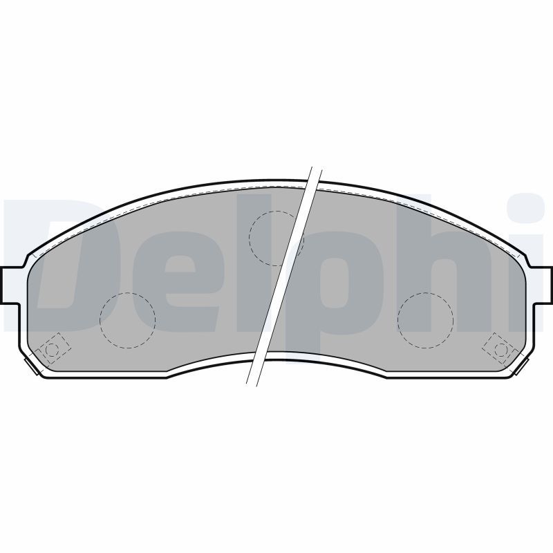 комплект спирачно феродо, дискови спирачки DELPHI