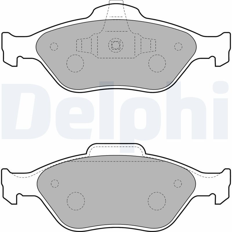 комплект спирачно феродо, дискови спирачки DELPHI