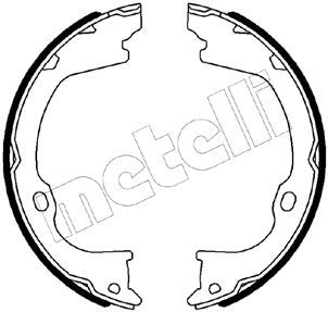 комплект спирачна челюст, ръчна спирачка METELLI