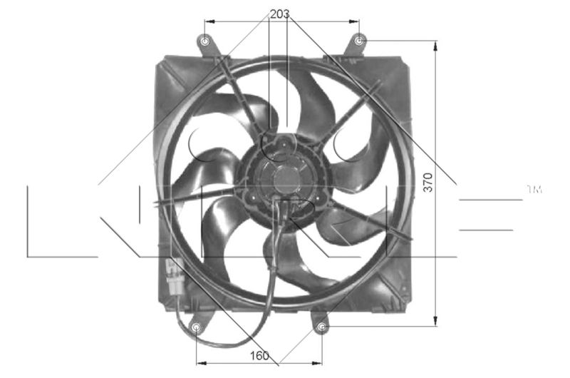 вентилатор, охлаждане на двигателя NRF