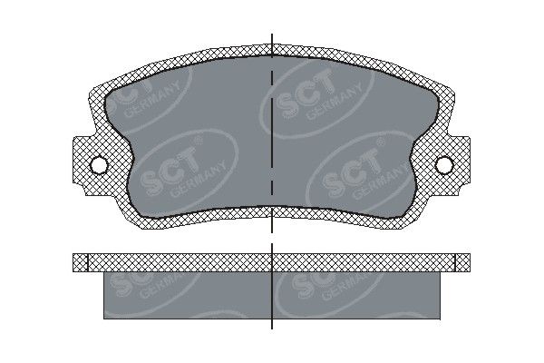 комплект спирачно феродо, дискови спирачки SCT - MANNOL