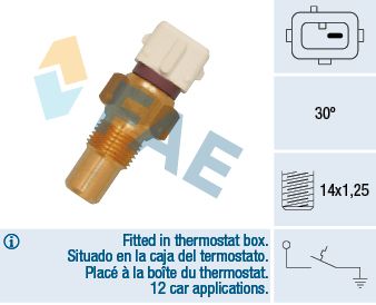 термошалтер, предупредителна лампа за охладителната течност FAE
