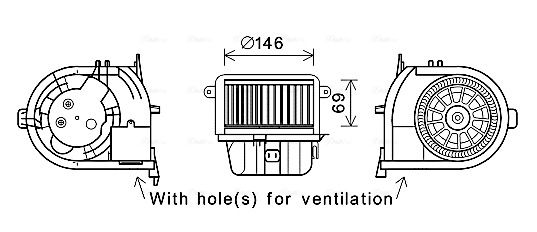 вентилатор, охлаждане на двигателя AVA QUALITY COOLING