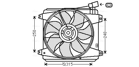 вентилатор, охлаждане на двигателя AVA QUALITY COOLING