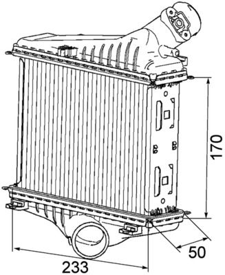 интеркулер (охладител за въздуха на турбината) MAHLE