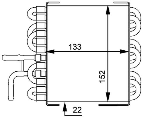 интеркулер (охладител за въздуха на турбината) MAHLE