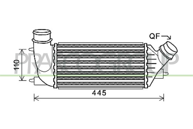 интеркулер (охладител за въздуха на турбината) PRASCO
