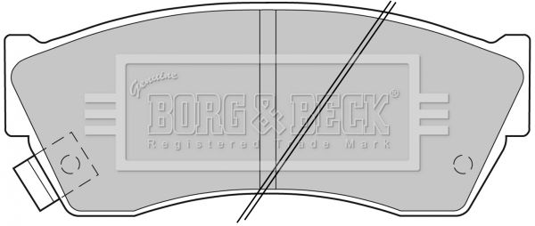 комплект спирачно феродо, дискови спирачки BORG & BECK