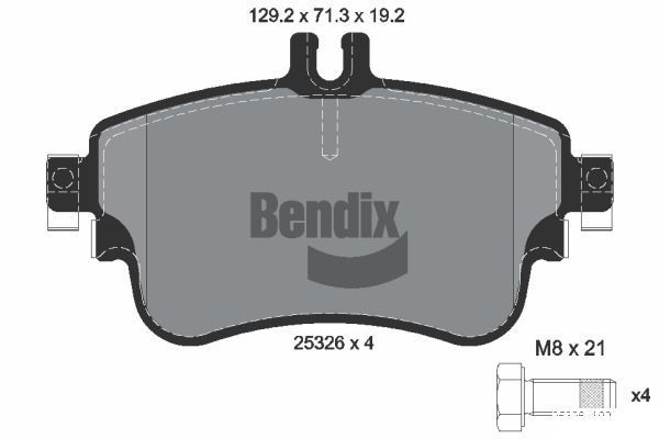 комплект спирачна челюст BENDIX Braking