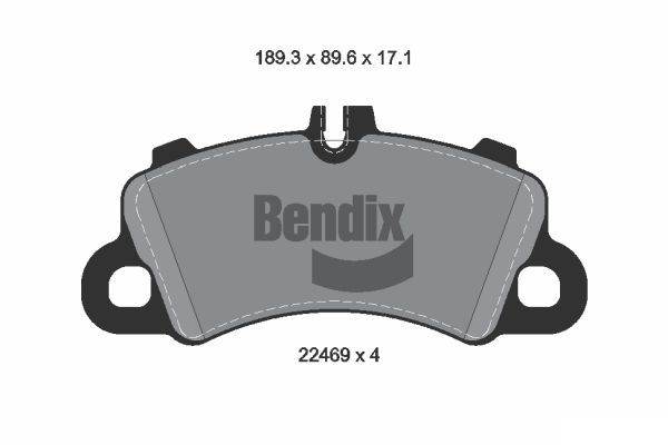 комплект спирачна челюст, ръчна спирачка BENDIX Braking