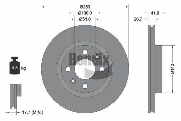 предупредителен контактен сензор, износване на накладките BENDIX Braking