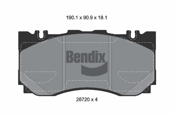комплект спирачна челюст BENDIX Braking