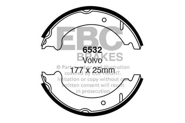комплект спирачна челюст EBC Brakes