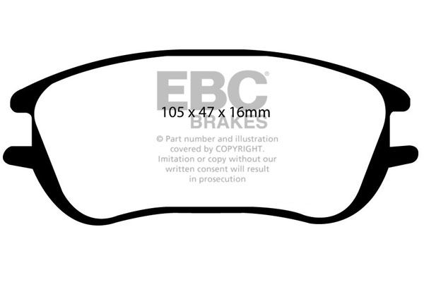 комплект спирачно феродо, дискови спирачки EBC Brakes