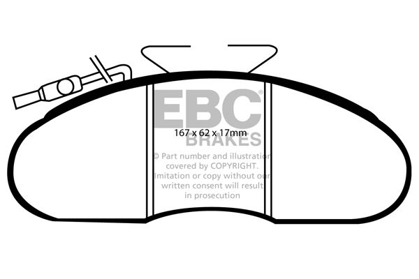 комплект спирачно феродо, дискови спирачки EBC Brakes
